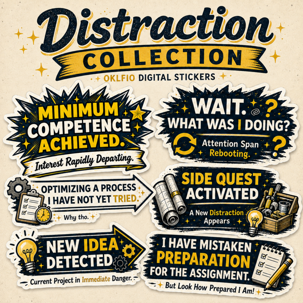 OKLFIO Distraction Digital Sticker Collection