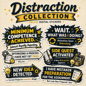 OKLFIO Distraction Digital Sticker Collection