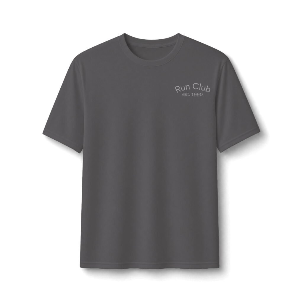 Run Club Performance Tee – Minimal Logo Athletic Shirt