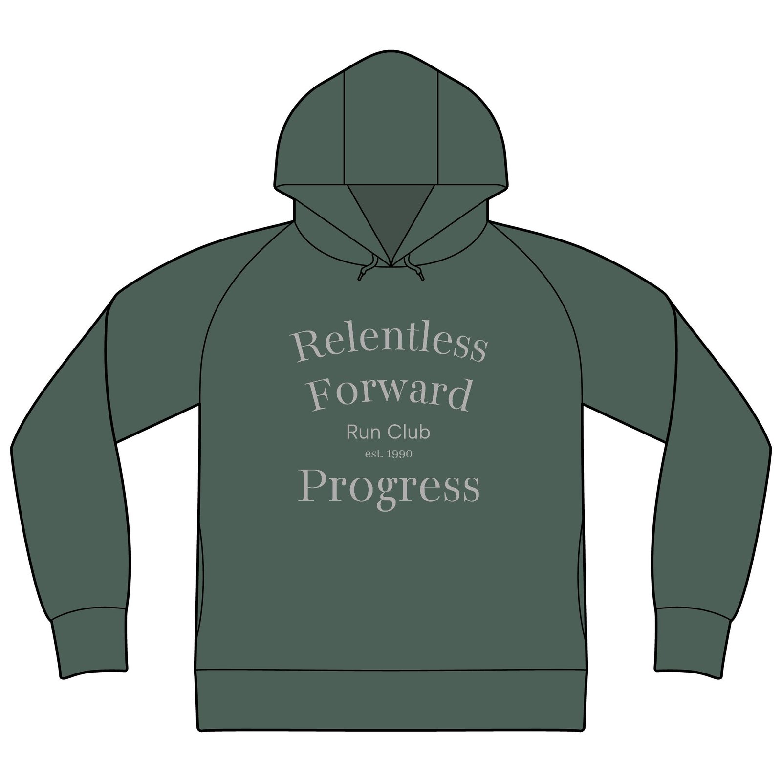 Run Club Hoodie — "Relentless Forward Progress" Motivational Hooded Sweatshirt - Image 9